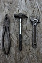 Hammer, wrench, pliers - tools for repair