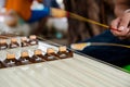 Hammered dulcimer instrument Royalty Free Stock Photo