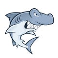 Hammerhead shark mascot Royalty Free Stock Photo