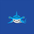 Hammerhead Shark Mascot Vector illustration Royalty Free Stock Photo