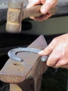 Hammering a Horseshoe Royalty Free Stock Photo