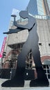 The Hammering Man by Johnathan Borofsky outside the Seattle Art Museum in Washington state Royalty Free Stock Photo