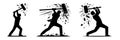 Hammering Silhouette - Action, Force, and Impact Depicted in Sequence Royalty Free Stock Photo
