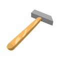 Hammers are usually used for nailing, fixing an object, forging metal, and destroying an object vector illustrations