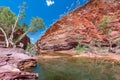 Hammersely Gorge inside karijini National park Western Australia Royalty Free Stock Photo