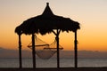 Hammock at the beach during sunset Royalty Free Stock Photo