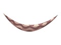 Hammock colorful. Summer recreation, relaxing, sleeping or resting accessory. Hanging fabric rope swinging. Modern relax
