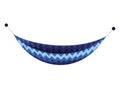 Hammock colorful. Summer recreation, relaxing, sleeping or resting accessory. Hanging fabric rope swinging. Modern relax