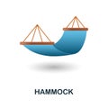 Hammock icon. 3d illustration from outdoor recreation collection. Creative Hammock 3d icon for web design, templates