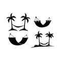 hammock icon vector illustration logo template