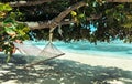 Hammock on paradise beach, Seychelles Royalty Free Stock Photo