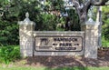 Hammock park in Dunedin Florida Entrance sign