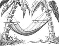 Hammock pencil drawing