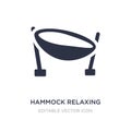 hammock relaxing icon on white background. Simple element illustration from Holidays concept