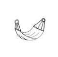 Hammock for rest. Hammock swing Royalty Free Stock Photo