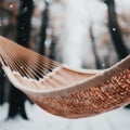 a hammock in the snow Royalty Free Stock Photo