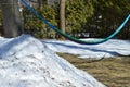 Hammock and snow Royalty Free Stock Photo