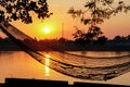 Hammock sunset riverside