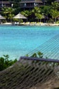 Hammock by tropical ocean