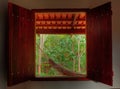 Hammock at tropical rain forest resort Royalty Free Stock Photo