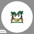 Hammock vector icon sign symbol