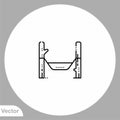 Hammock vector icon sign symbol