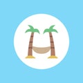 Hammock vector icon sign symbol Royalty Free Stock Photo