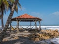 Hammocks at beach hut Royalty Free Stock Photo