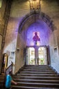 Hammond castle interior steps to courtyard garden