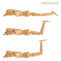 Hammy curls pose Royalty Free Stock Photo