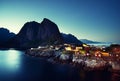 Hamnoy at summer, Lofoten islands Royalty Free Stock Photo