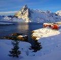 Hamnoy village in winter seasons, Lofoten Islands, Norway