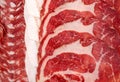 Hamon, meat into a close-up slicing