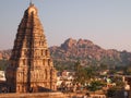 The Hampi temple complex, a UNESCO World Heritage Site in Karnataka, India Royalty Free Stock Photo