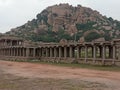 Hampi bazar in hampi and matanga hill in hampi vijayanagar kingdom