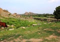 Hampi fort ruins Royalty Free Stock Photo