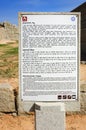 Signpost to Hazara Rama Temple in Hampi, India