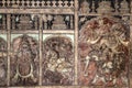 HAMPI INDIA -Virupaksha Vishnu Temple Vijayanagar Karnataka India. Ceiling paintings with scenes from Hindu