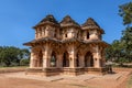 Lotus mahal temple of Zanana Enclosure at ancient town Hampi, Karnataka, India Royalty Free Stock Photo