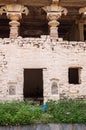 Ruinous historic building along Bazar street in Hampi, Karnataka, India