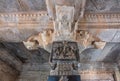 Architectural support of ceiling at Hazara Rama Temple, Hampi, Karnataka, India