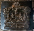 Black Fresco of Vishnu at Hazara Rama Temple, Hampi, Karnataka, India