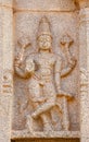 Fresco of Vishnu as Rama at Hazara Rama Temple, Hampi, Karnataka, India