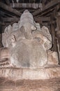 Giant statue at Kadelekalu Ganesha temple, Hampi, Karnataka, India