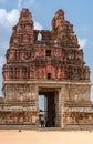 Closeup of gopuram of Vittalaraya Temple, Hampi, Karnataka, India Royalty Free Stock Photo