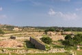 Fundaments of buildings and walls at Royal Enclosure, Hampi, Karnataka, India