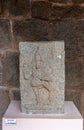 Shiva Dwarapalaka statue at exhibition hall at Zanana Enclosure, Hampi, Karnataka, India