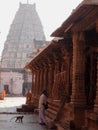 The Hampi temple complex, a UNESCO World Heritage Site in Karnataka, India Royalty Free Stock Photo