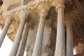 Hampi Vittala Temple cluster pillars of musical pillar attached to the ceiling