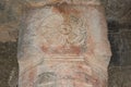 Hampi Vittala Temple Floral design carving in the pillar